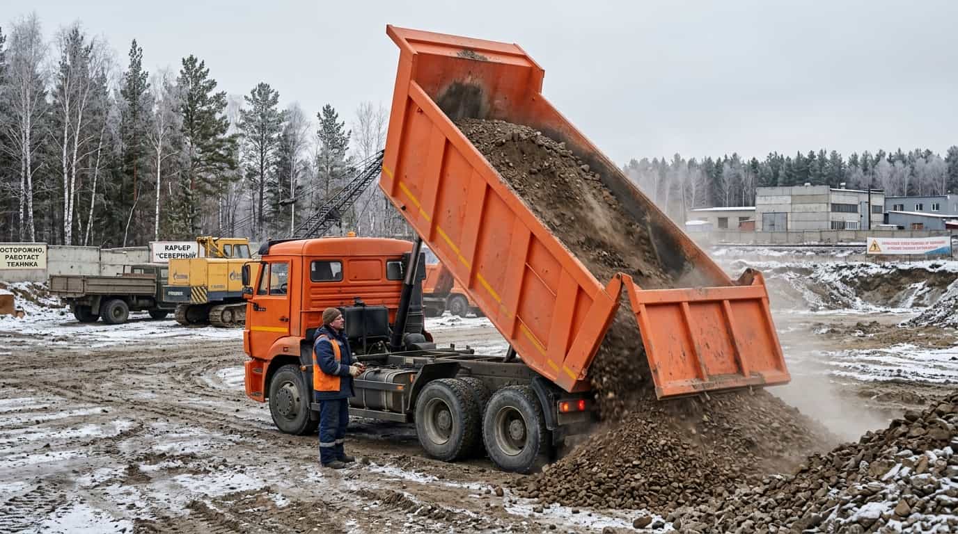 Почему кузов самосвала поднимается медленно или рывками